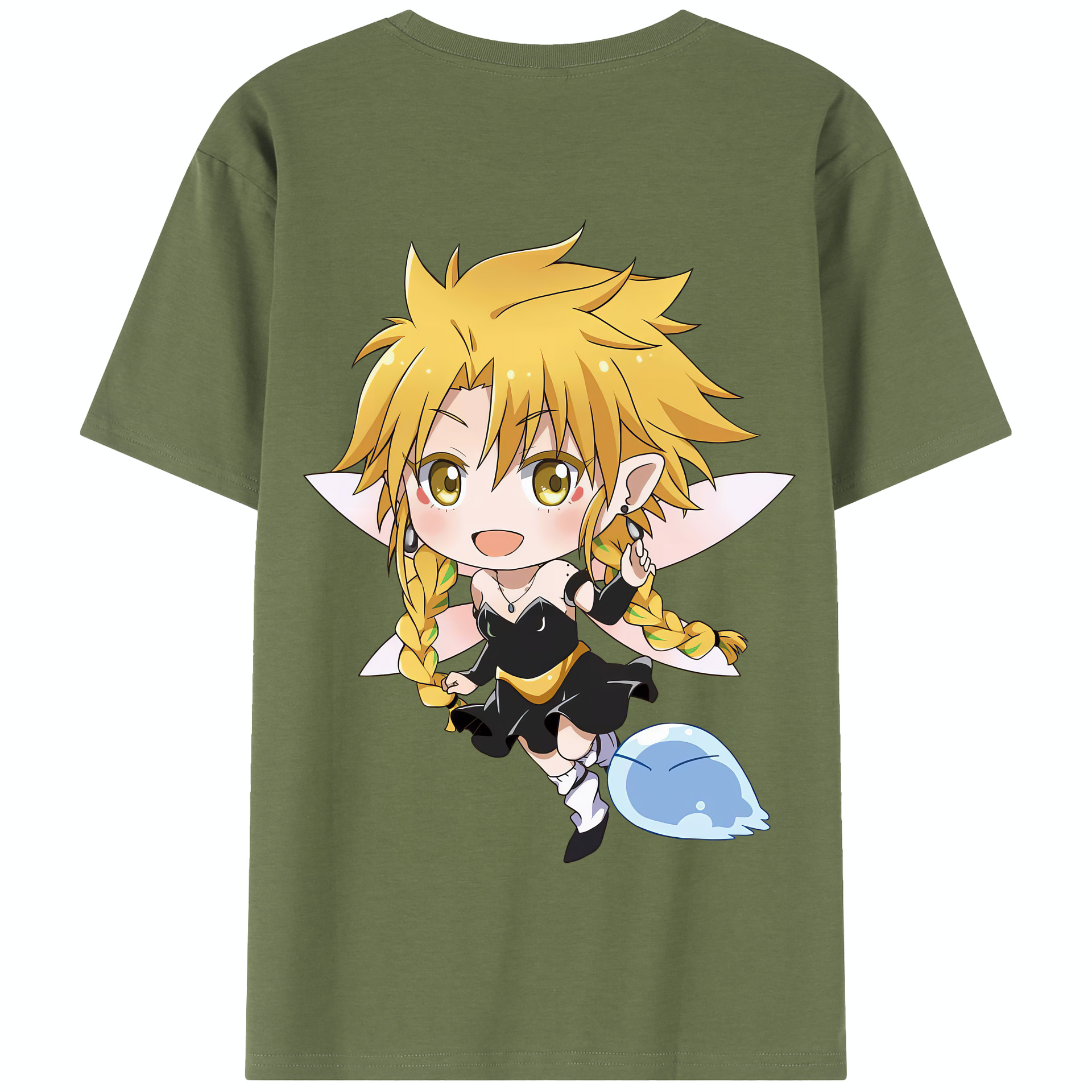（画像用） 転スラ Regarding Reincarnated to Slime 綿100％半袖Tシャツ（背面プリント）